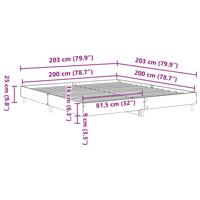Bedframe matras zonder matras 200x200 cm spaanplaat zwart - thumbnail