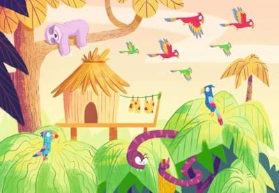 Ravensburger - puzzle - jungle avontuur 2x24 stuks