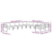 10-delige Loungeset met kussens aluminium antracietkleurig - thumbnail