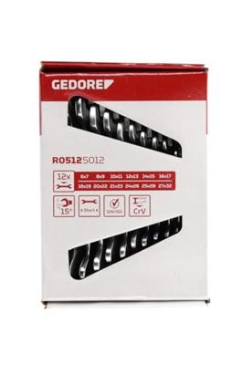Gedore RED R05125012 | dubbele steeksleutelset | kort | 6-32 mm | 12-delig - 3300961 - thumbnail