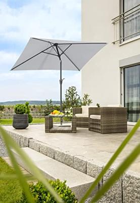 Schneider Parasol Bilbao 210 x 130 cm (Zilvergrijs)