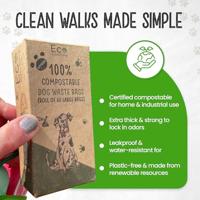 Eco Green Living Composteerbare hondenpoepzakjes - 4 x 15 stuks - thumbnail