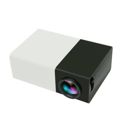 YG300 400LM draagbare mini Home Cinema LED-projector met afstandsbediening ondersteuning HDMI AV SD USB-interfaces (ingebouwde 1300mAh Lithium ba