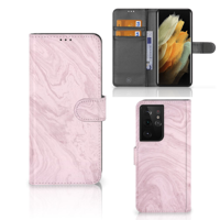 Samsung Galaxy S21 Ultra | Bookcase | Marble Pink - Origineel Cadeau Vriendin - thumbnail