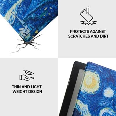 Lunso Kobo Aura Edition 2 hoes (6 inch) - sleepcover - Van Gogh Sterrennacht