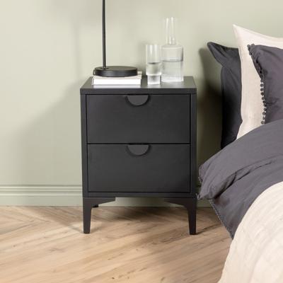 Nohr Nachtkastje 'Danyella' Met 2 laden, Metaal, kleur Zwart Nohr Nachtkastje 'Danyella' Met 2 laden, Metaal, kleur Zwart