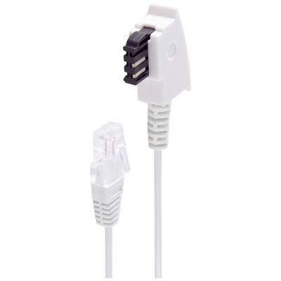 Shiverpeaks DSL Aansluitkabel [1x Telefoonstekker Duitsland (TAE-F) - 1x RJ45-stekker] 0.5 m Wit