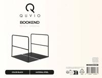 QUVIO Boekenstandaard metaal 1 paar - Zwart - thumbnail