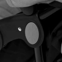 VidaXL Tweelingkinderwagen staal lichtgrijs - thumbnail