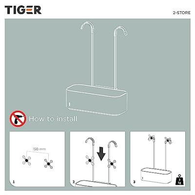 Tiger 2-Store Doucherek 24,9x12,2x34,3 cm Wit - thumbnail