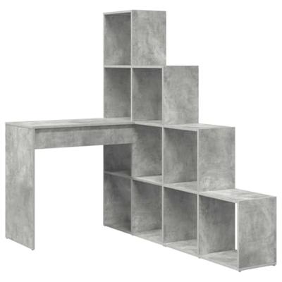 Hoekbureau Betongrijs 101,5 x 149,5 x 149,5 cm Bewerkt hout