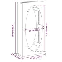 Brandhoutrek 50x23x100 cm weervast staal - thumbnail