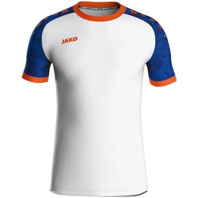 JAKO 4224K Shirt Iconic Km Kids - Wit/Sportroyal/Fluo Oranje - 152