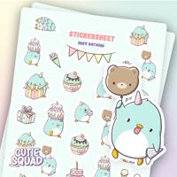CutieSquad Stickervel - Ray's Birthday - thumbnail