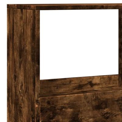 kamerscherm 100x33x155,5 cm bewerkt hout gerookt eikenkleurig