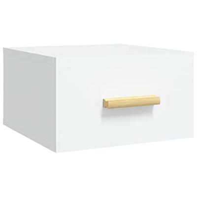 Nachtkastjes 2 st wandgemonteerd 35x35x20 cm wit