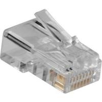 ACT TD108R RJ45 (8P/8C) Modulaire Connector | Ronde Kabel | Soepele aders | 25 stuks - thumbnail