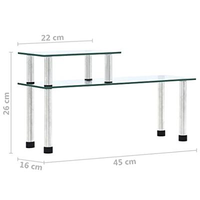 VidaXL Keukenschap 45x16x26 cm gehard glas transparent