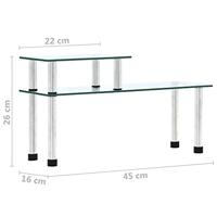 VidaXL Keukenschap 45x16x26 cm gehard glas transparent - thumbnail
