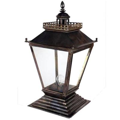 Limehouse Landelijk buitenlampMedium Chateau Gate handgemaakt - gepolijst nikkel (N) - 501B