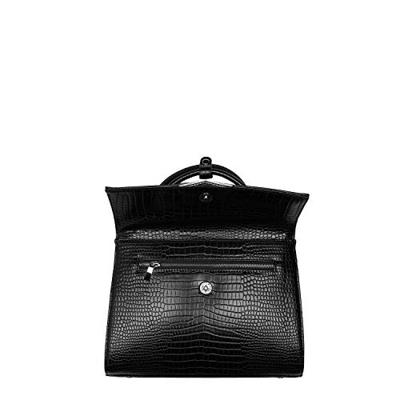 Socha Tiny Tip Croco 10" Shoulder Bag-Black