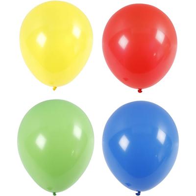 Creativ Company Ballonnen, giga, d 41 cm, blauw, groen, rood, geel, 4 stuk/ 1 doos
