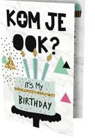 Uitnodiging cake 13.5x9cm | 6 stuks - thumbnail