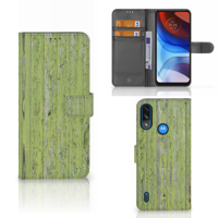 Motorola Moto E7i Power | E7 Power | Book Style Case | Green Wood - thumbnail