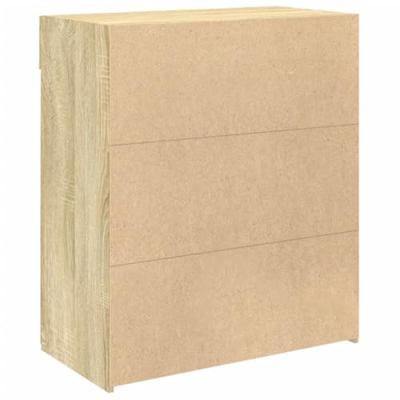 Dressoir 80x42,5x93 cm bewerkt hout sonoma eikenkleurig