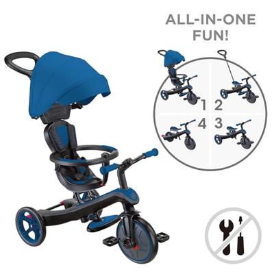 GLOBBER 4 in 1 Evolutionaire driewieler blauw