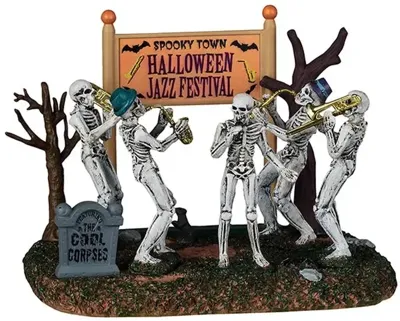 Lemax spooky town halloween jazz festival tafereel Spooky Town 2025