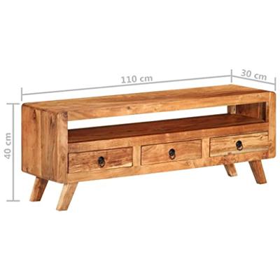 Tv-meubel 110x30x40 cm massief acaciahout