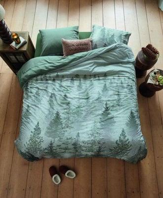 Rivièra Maison Rivièra Maison Dekbedovertrek Foggy Forest Groen 200x200/220 cm