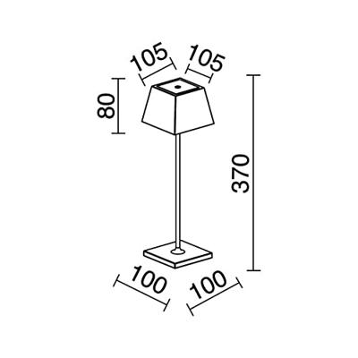 Franssen Oplaadbare tafellampFinmotion Accu zwart - 389142