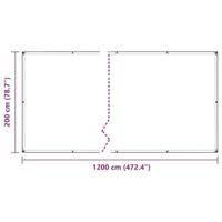 Doorzichtig zeildoek met zeilringen 2x10 m PVC - thumbnail