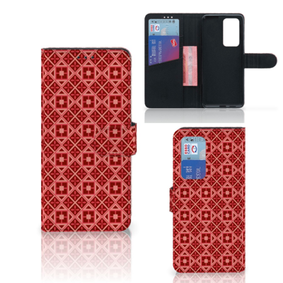 Huawei P40 Pro | Telefoon Hoesje | Batik Rood Huawei P40 Pro | Telefoon Hoesje | Batik Rood