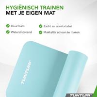 Tunturi NBR Yogamat met Draagtas | Fitness mat Extra dik & zacht | Anti slip | 180x60x1.5cm | Incl Trainingsapp | Lichtblauw - thumbnail