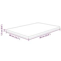 Wastafelblad 60x40x1,5cm behandeld massief hout lichtbruin - thumbnail