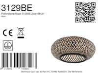 Steinhauer Zwarte bamboe plafondlampMaze Ø 40cm - 3129BE - thumbnail