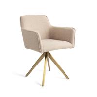 Jesper Home Eetkamerstoel 'Hofu' Turn Gold, kleur Wild Walnut - thumbnail