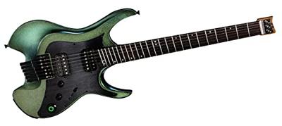 Mooer GTRS Guitars Wing 900 Aurora Green Headless Intelligent Guitar met wireless systeem en gigbag