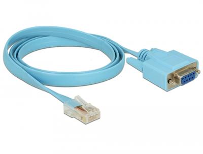 Delock 63341 VGA / RJ45 Adapter [1x D-sub bus 9-polig - 1x RJ45-stekker] Blauw 1.00 m