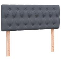 Boxspring met matras en LED fluweel donkergrijs 120x220 cm - thumbnail