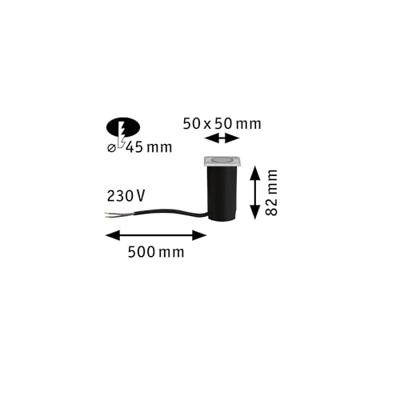 Paulmann 94364 Vloerinbouwlamp LED 2 W RVS (geborsteld) - thumbnail