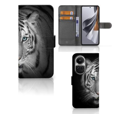 OPPO Reno10 | 10 Pro | Telefoonhoesje | Met pasjeshouder | Tijger OPPO Reno10 | 10 Pro | Telefoonhoesje | Met pasjeshouder | Tijger