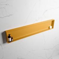 MONDIAZ EASY Nis 149,5x29,5cm in solid surface kleur Ocher | Ocher. 1 vak geschikt voor in- of opbouw - thumbnail