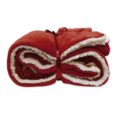 Unique Living Unique Living Lars coral fleece/suede plaid 150x200cm red