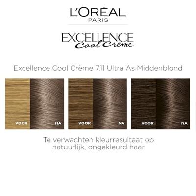 L'Oréal Paris Excellence Cool Creme - 7.11 Ultra As Middenblond