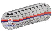 Doorslijpschijf 115mm 1,0 10st KWB - Kwb - thumbnail