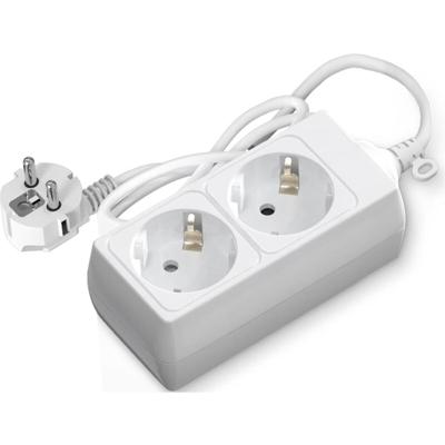 Witte Stekkerdoos Verlengsnoer 3680W met 2 Stopcontacten - 1.5m